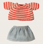 MAILEG - PULL TRICOT ET JUPE, GRANDE SOEUR SOURIS
