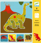 5 POCHOIRS - DINOSAURE