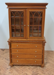 BIBLIOTHEQUE-SECRETAIRE EN BOIS TON NOYER