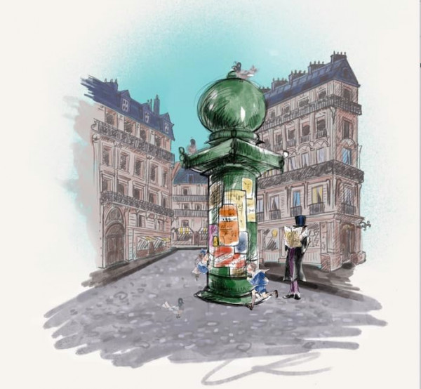BOULE A NEIGE - COLONNE MORRIS