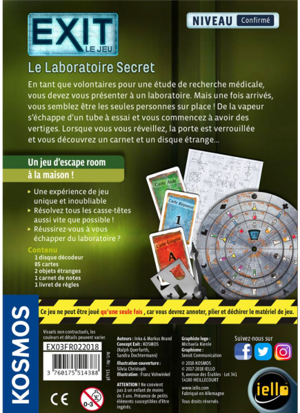 EXIT - LE LABORATOIRE SECRET