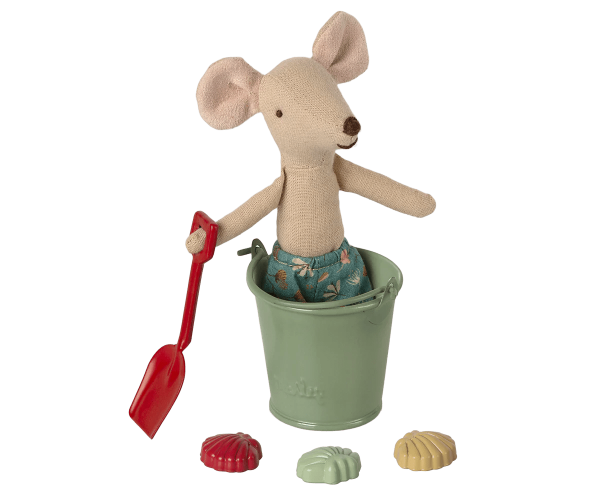 MAILEG - Set de plage - seau, pelle et coquillages